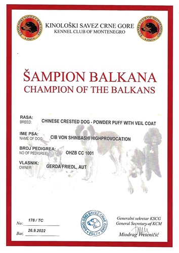 26. Sep. 2022 - Champion Balkan